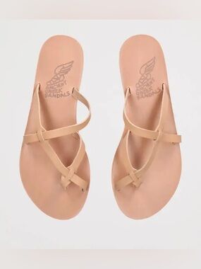 ANCIENT GREEK SANDALS Leather Armos Sandals Beige Leather Size 38
